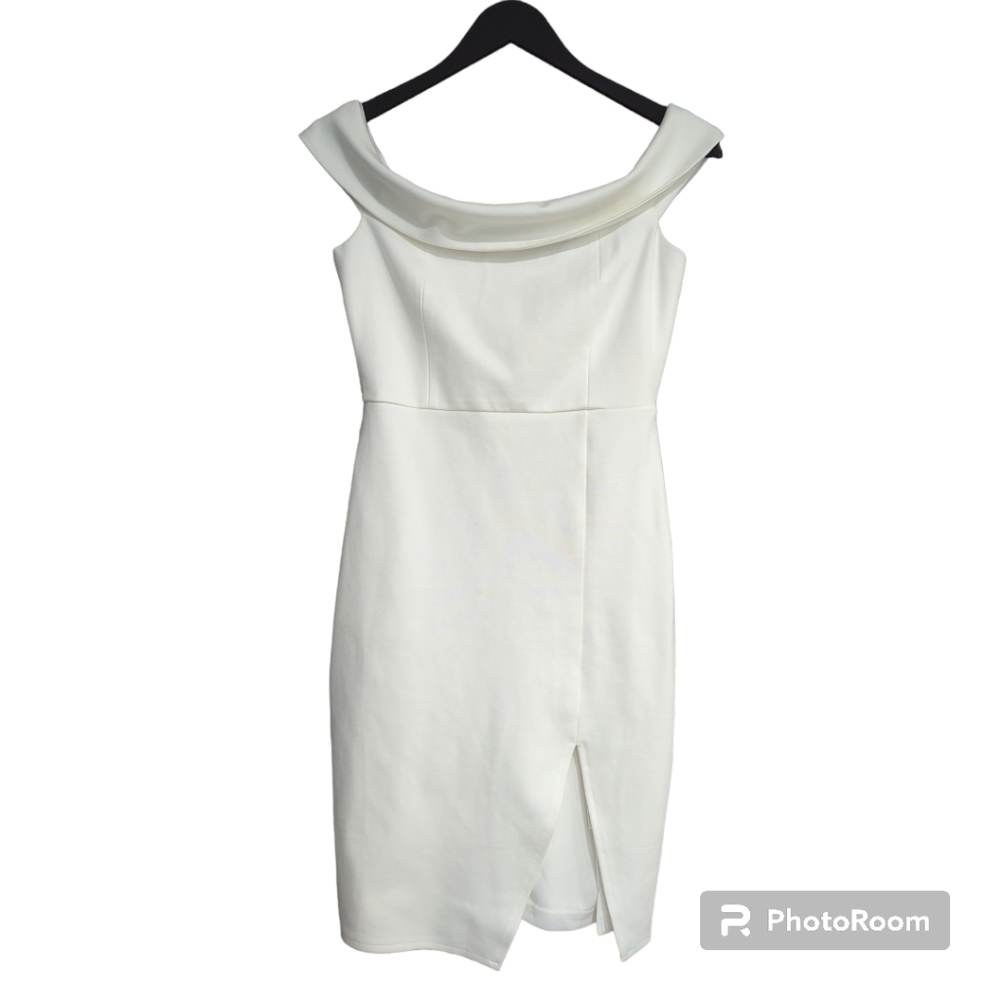 Ivory Off-Shoulder Mini-Dress